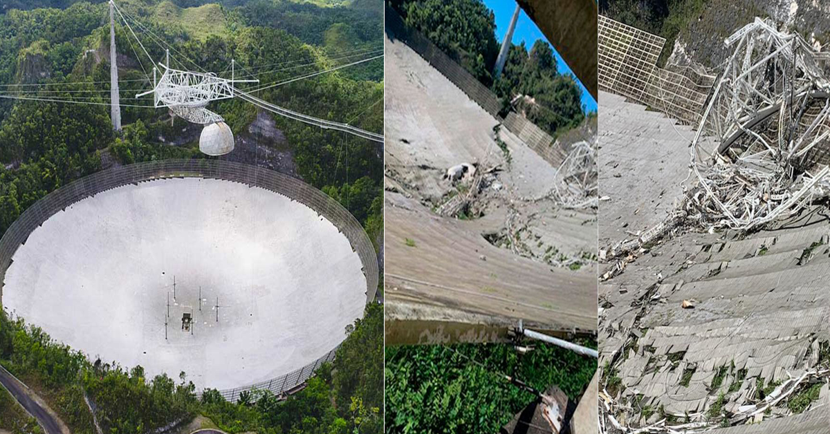 The Giant Arecibo Observatory Telescope Collapsed; End Of An Era ...